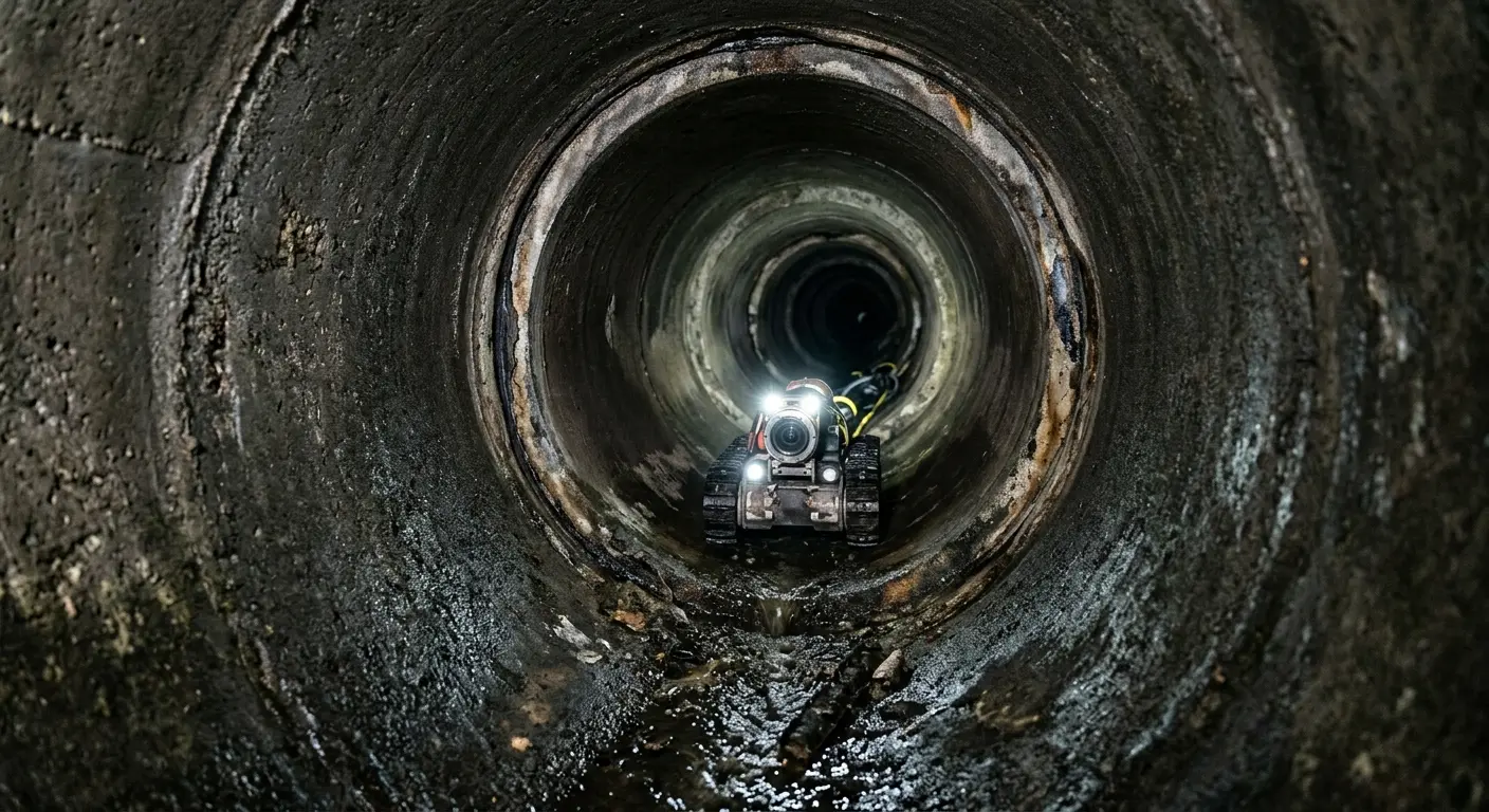 Robotic sewer camera inspecting pipe interior for Sewer Line Repair in Avondale